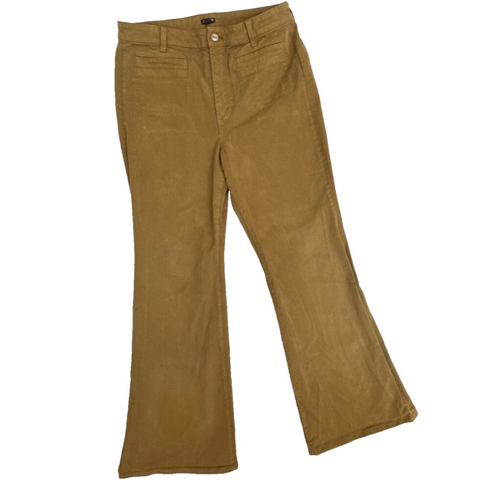 J.Crew Womens Size 30 Olive Green High Rise Flare Jeans Stretch